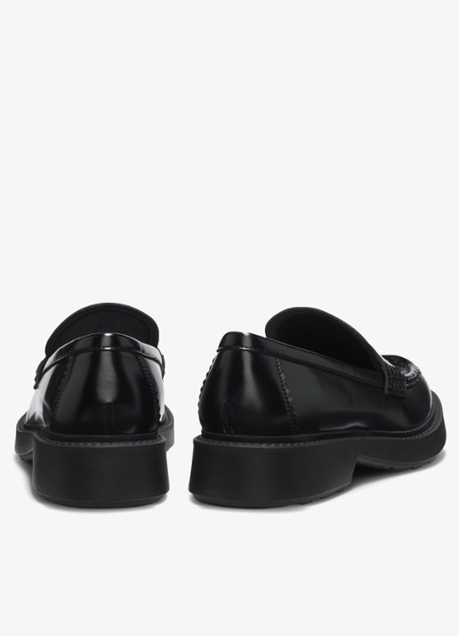 HUGO Loafers van leer - achterkant 7 zwart