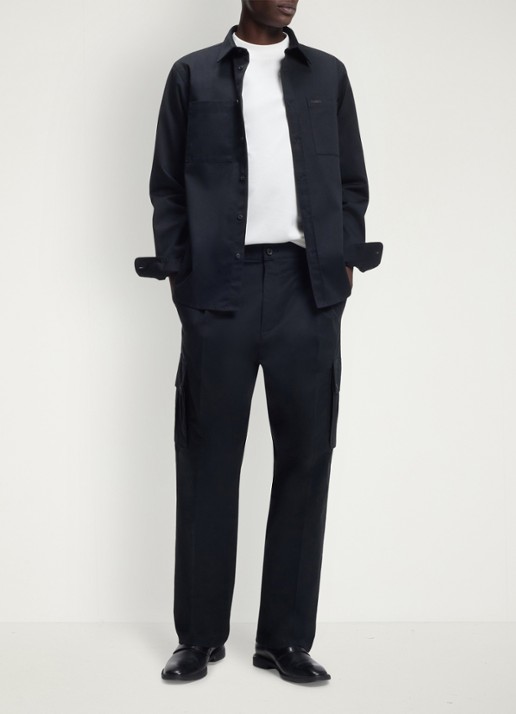 HUGO Longsleeve met opstaande kraag - voorkant 2 creme