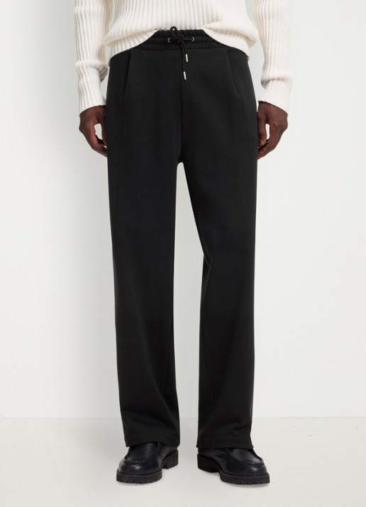 HUGO Loose fit broek met opgestikte zakken en studs - detail 4 zwart