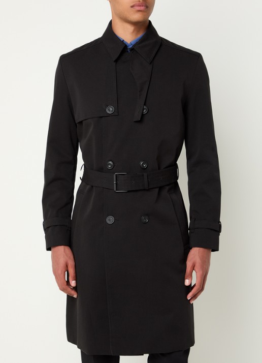 HUGO Maluks double-breasted trenchcoat met ceintuur