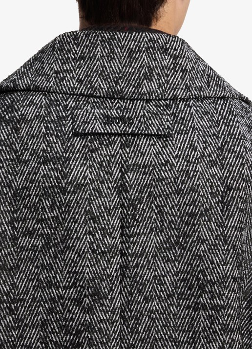 HUGO Mantel in scheerwolblend - detail 3 dark grey-028 / grijs