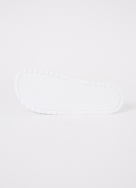 HUGO Match It slipper met logo - detail 3 wit