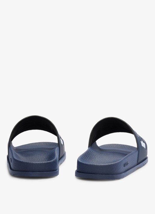 HUGO Match It slipper met logo - achterkant donkerblauw