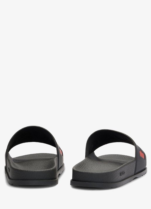 HUGO Match It slipper met logo - achterkant 3 steenrood