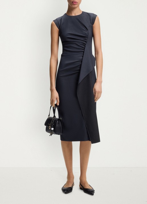 HUGO Midi jurk met gedrapeerd detail