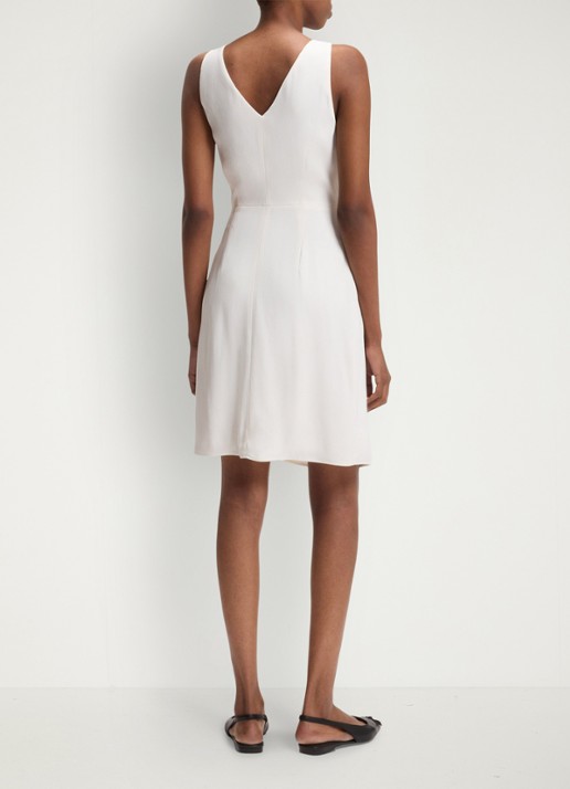 HUGO Mini jurk met geknoopt detail - achterkant wit