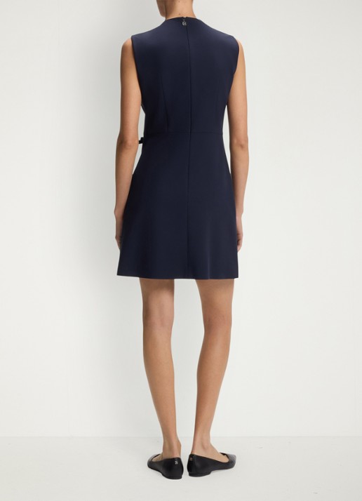 HUGO Mini jurk met gestrikt detail - achterkant 4 medium blue-422 / blauw