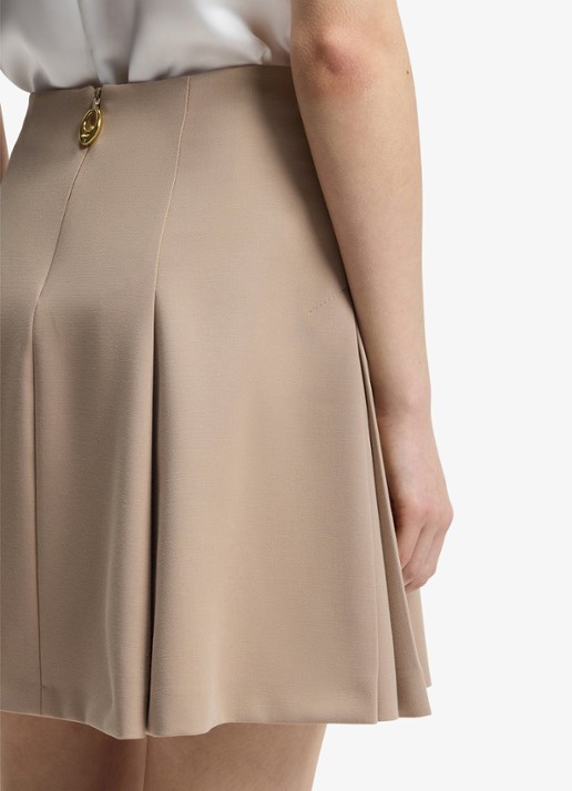 HUGO Minirok met plooien - detail 4 beige