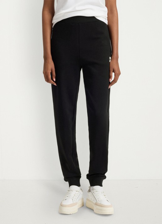 HUGO Nelfinia high waist tapered fit joggingbroek met logoborduring - detail 3 zwart