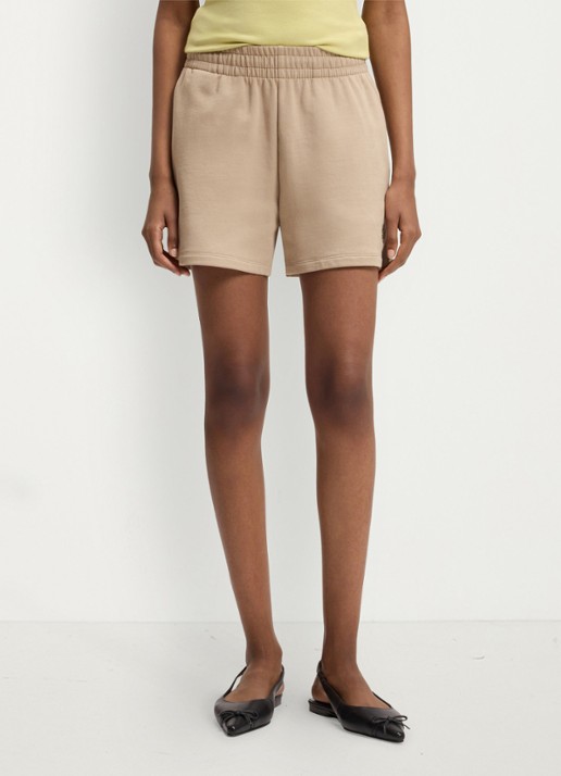 HUGO Ninoosta high waist straight fit korte joggingbroek met logoborduring