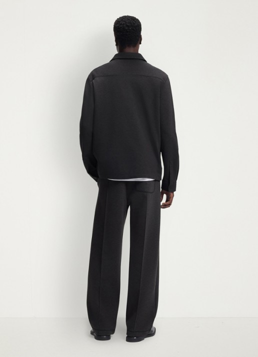 HUGO Oversized fit overhemd met borstzak - achterkant 3 donkergrijs