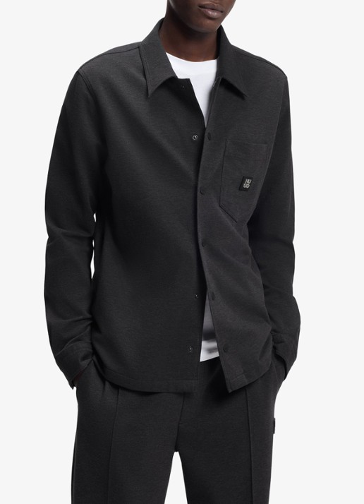 HUGO Oversized fit overhemd met borstzak