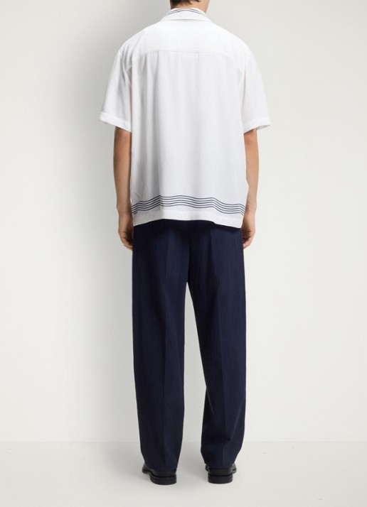 HUGO Oversized fit overhemd met grafische print - achterkant 4 creme