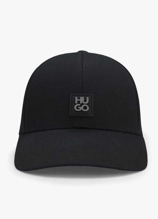 HUGO Pet met logo - detail zwart