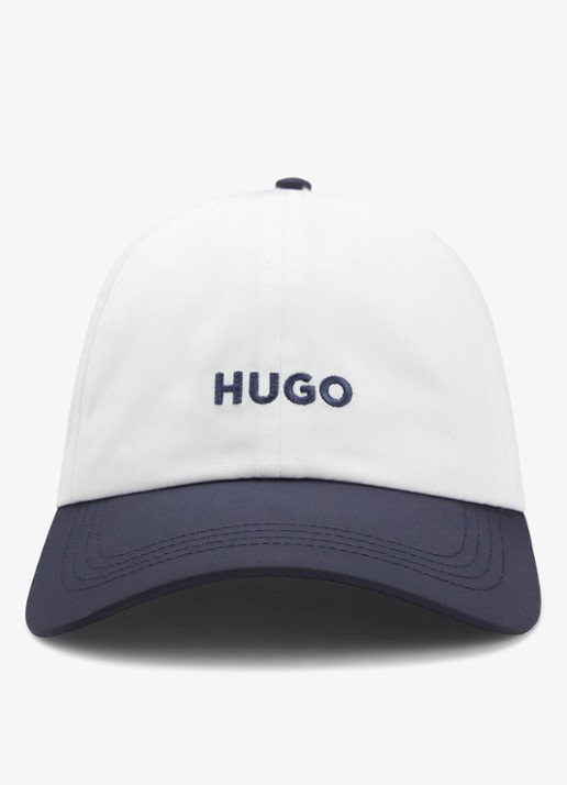 HUGO Pet met logoborduring - voorkant 3 creme
