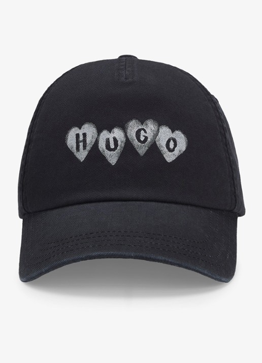 HUGO Pet met logoprint - detail 3 zwart
