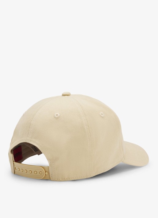 HUGO Pet van katoenen twill met logo - achterkant 5 medium beige-269 / beige