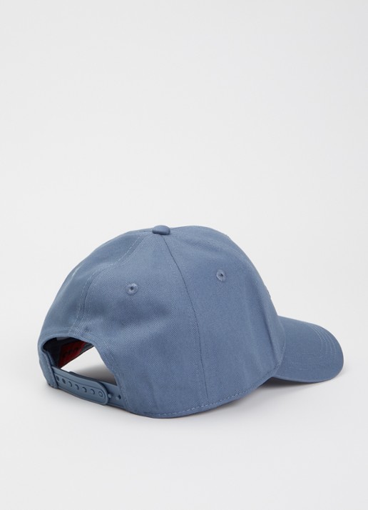 HUGO Pet van katoenen twill met logo - detail 3 open blue-496 / blauw