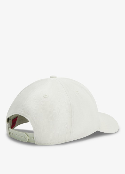 HUGO Pet van katoenen twill met logo - detail light/pastel green-331 / groen