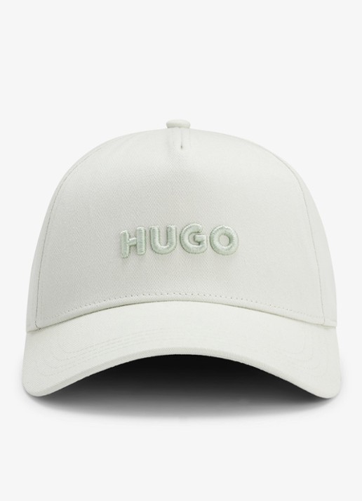 HUGO Pet van katoenen twill met logo