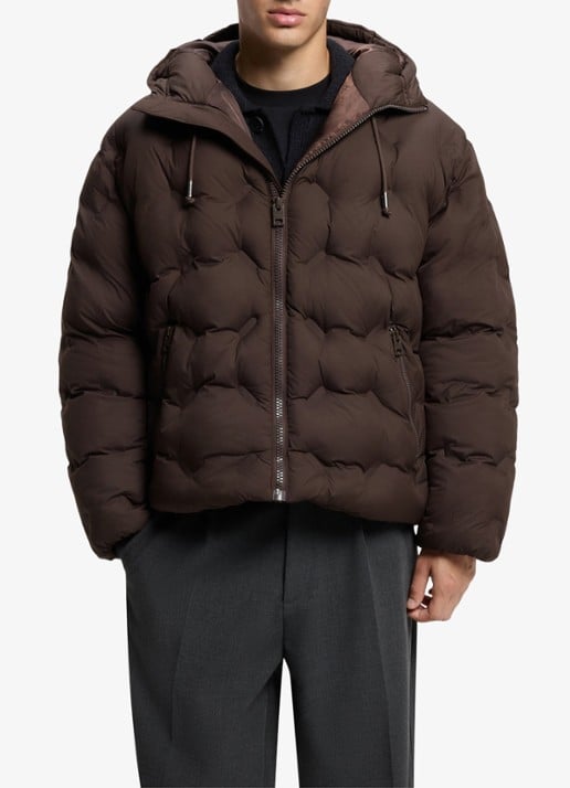 HUGO Puffer jas met steekzakken en capuchon