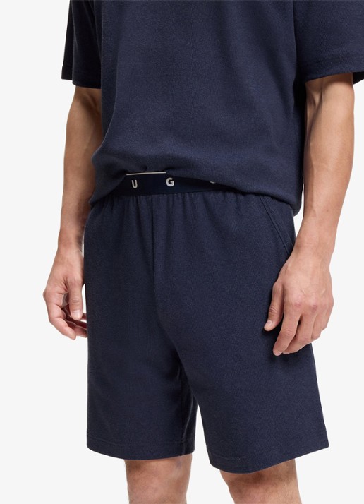 HUGO Pyjamabroek met logoband - detail 4 donkerblauw