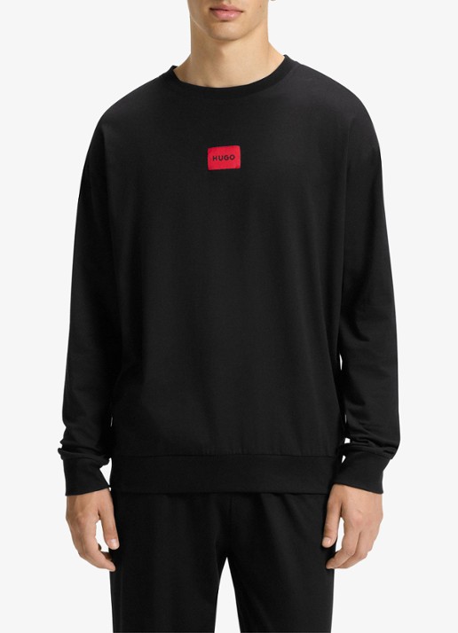 HUGO Pyjamaset met logo in giftset - voorkant 4 zwart