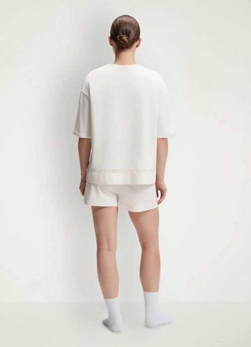 HUGO Pyjamaset met mesh detail - achterkant 3 wit