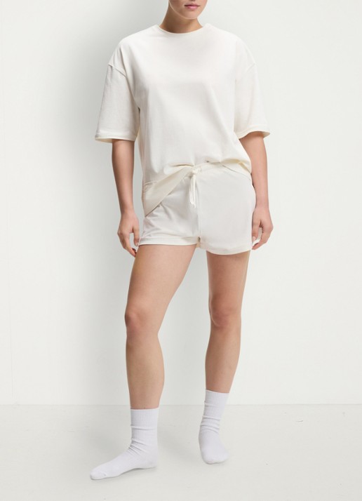 HUGO Pyjamaset met mesh detail - voorkant 2 wit
