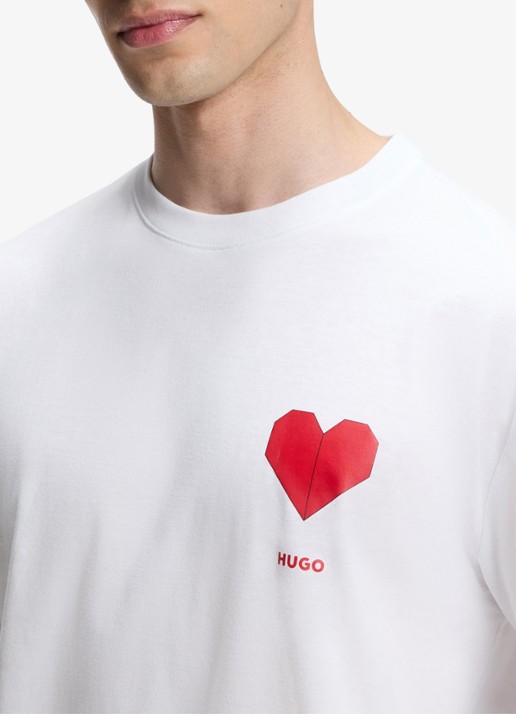 HUGO Pyjamaset van katoen met logo - detail 2 open miscellaneous-960 / wit