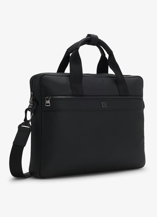 HUGO Quantic laptoptas met afneembare schouderriem - detail 5 zwart