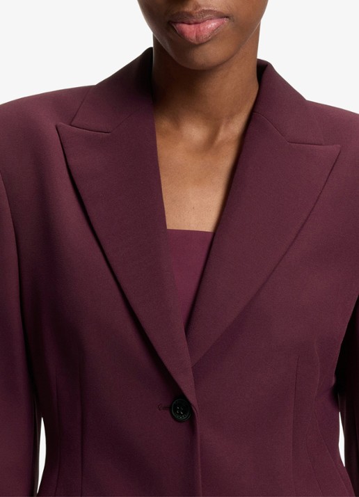 HUGO Regular-fit blazer van stretchmateriaal - detail 5 aubergine