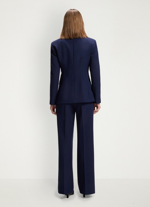 HUGO Regular-fit blazer van stretchmateriaal - achterkant 6 donkerblauw