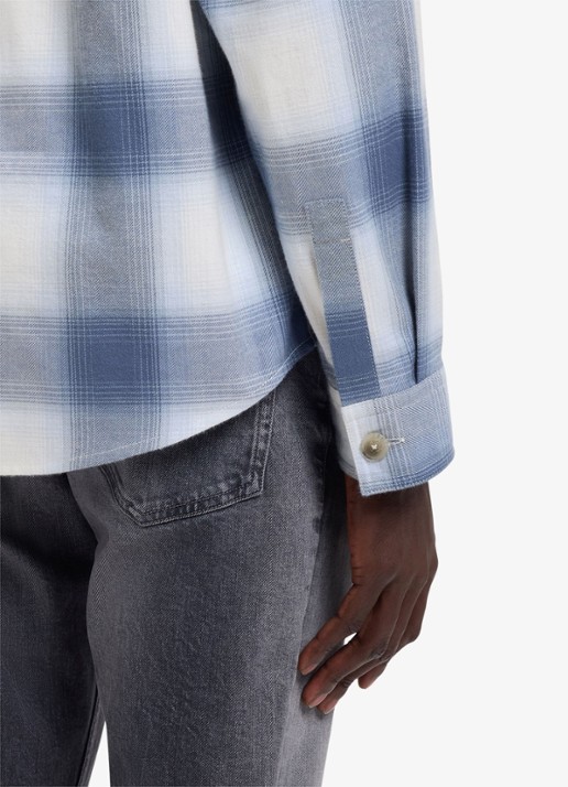 HUGO Regular fit overhemd met ruitdessin - detail 3 donkerblauw