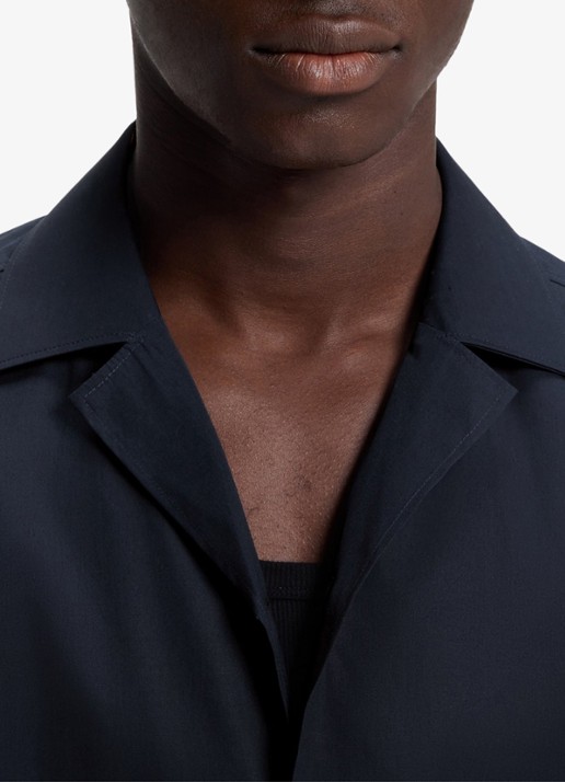 HUGO Regular fit overhemd van katoen - detail 4 donkerblauw