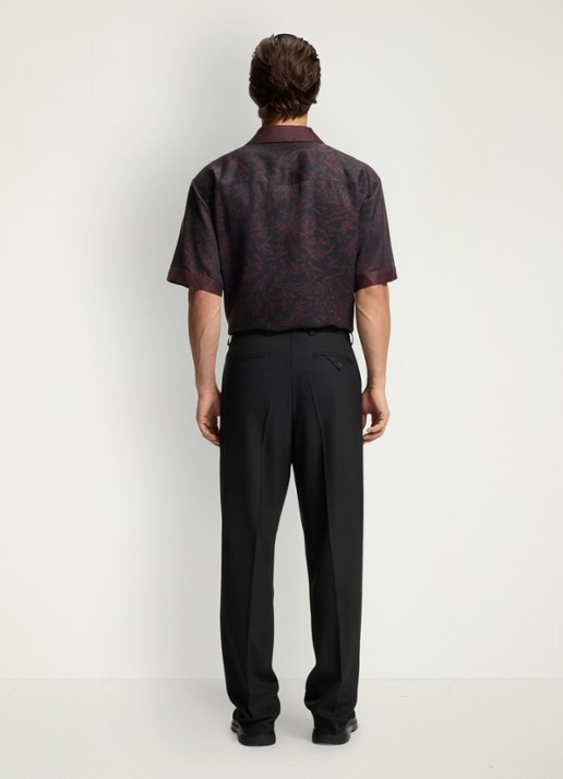 HUGO Regular fit pantalon met steekzakken - achterkant zwart
