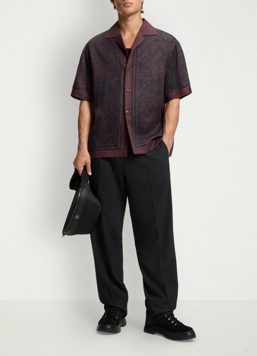HUGO Regular fit pantalon met steekzakken - voorkant 3 zwart