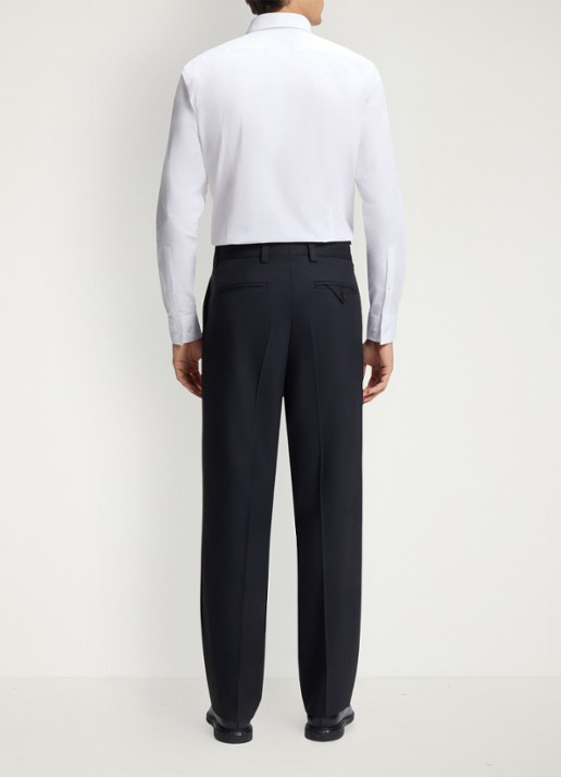 HUGO Regular fit pantalon met steekzakken - achterkant donkerblauw