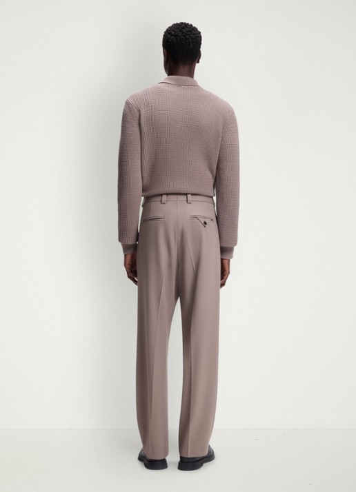 HUGO Regular fit pantalon met steekzakken - achterkant 5 lichtbruin