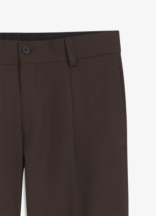 HUGO Regular fit pantalon met steekzakken - detail 2 brown overflow-903