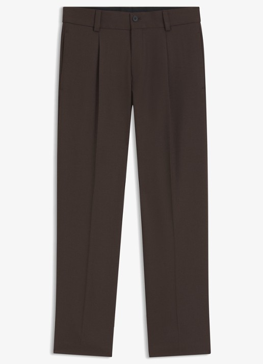 HUGO Regular fit pantalon met steekzakken - voorkant brown overflow-903