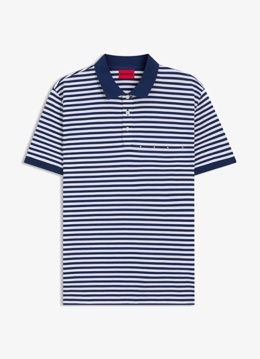 HUGO Regular fit polo met streepprint