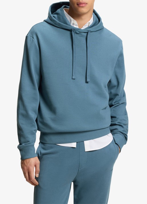 HUGO Relaxed-fit trainingspak met logoprints - voorkant 2 lichtblauw