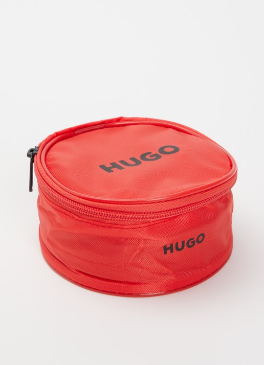 HUGO Reversible riem van leer met logo - detail 5 zwart