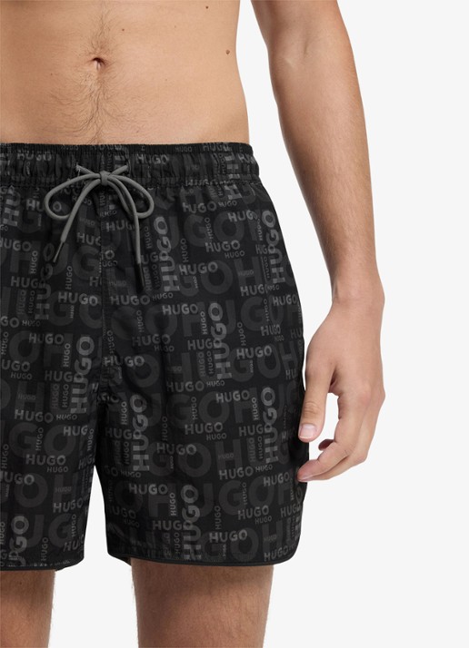 HUGO Rik zwemshorts met logoprint