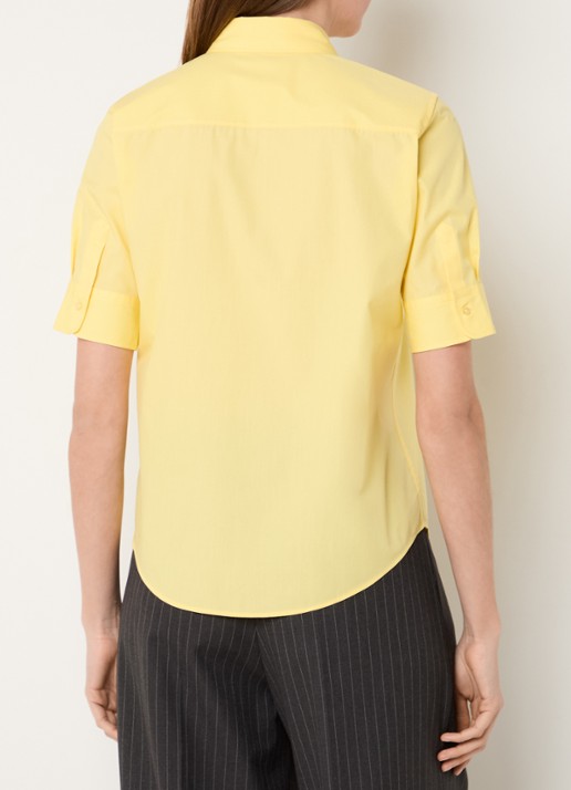 HUGO Sarepla blouse met logoborduring - achterkant 4 medium yellow-723 / geel