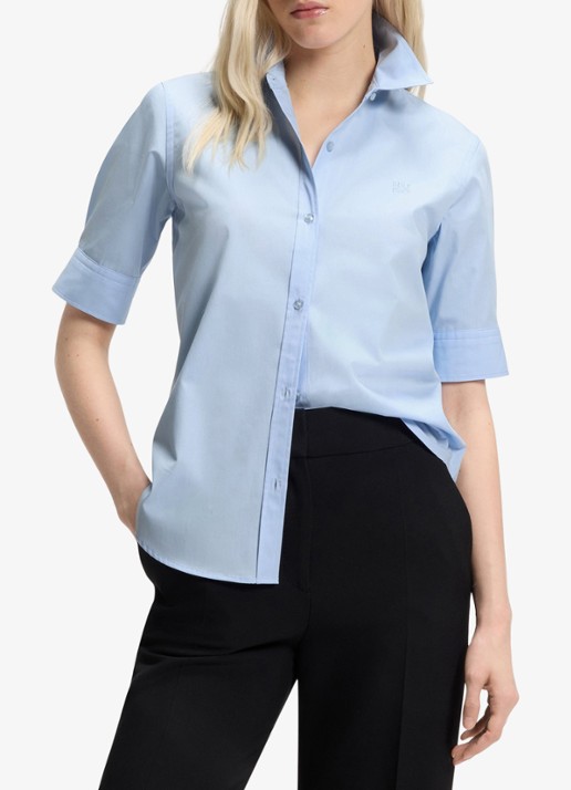 HUGO Sarepla blouse met logoborduring