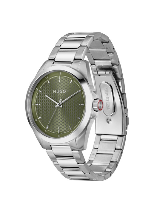 HUGO #SEAM horloge HU1530453 - detail zilver