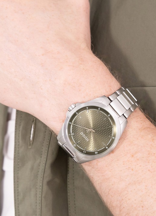 HUGO #SEAM horloge HU1530453 - voorkant 4 zilver