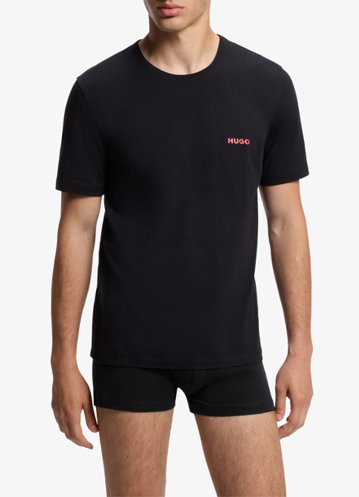 HUGO Set van drie katoenen T-shirts in meerdere kleuren met logoprint